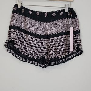 Avec Les Filles High Waist Ruffled Summer Shorts